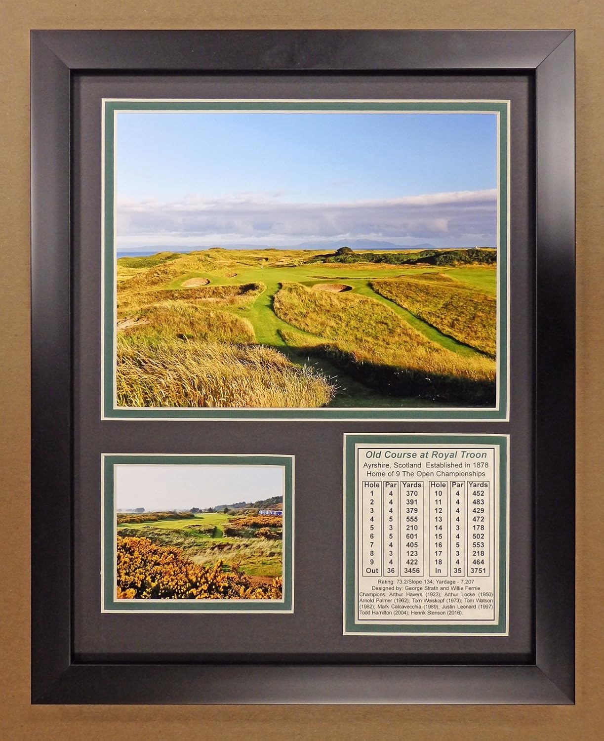 Legends Never Die PGA Royal Troon Golf Club Double Matted Photo Frame, 12" x 15"
