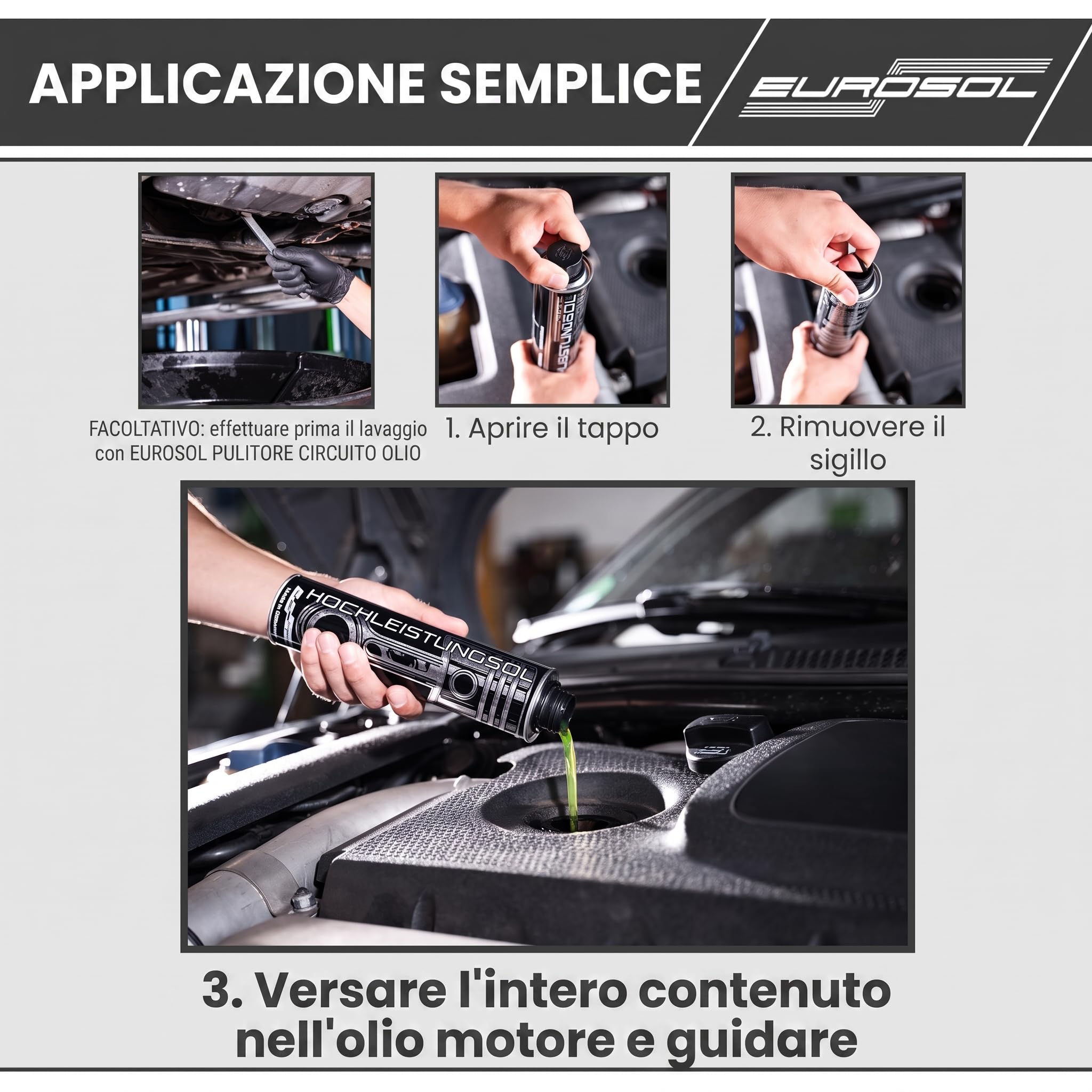 Additivo per Olio Motore 2 x 400 ml | Protezione antiusura | per punterie idrauliche | Motori Benzina e Diesel | Made in Germany