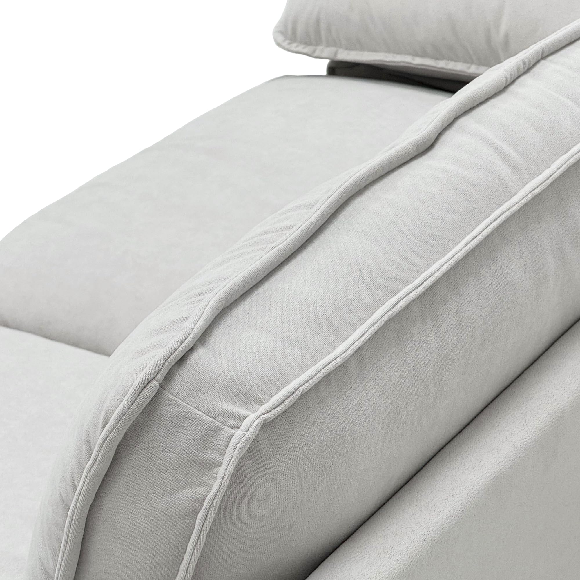 Ball & Cast 2 Sitzer Sofa mit Schlaffunktion - Couch mit Stauraum unter dem Sitz, 201x89x91 cm (BxHxT), Komfortabel für Moderne Wohnzimmer, Cremeweiß