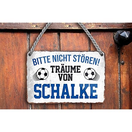 Blechschild Schalke 04 - Hier Wohnt Ein Schalker! 24x19cm Metall