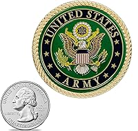 Vista 2 de Medallón de automóvil del ejército de EE. UU., logotipo de metal del ejército de 2 pulgadas para automóvil, regalos del ejército estadounidense