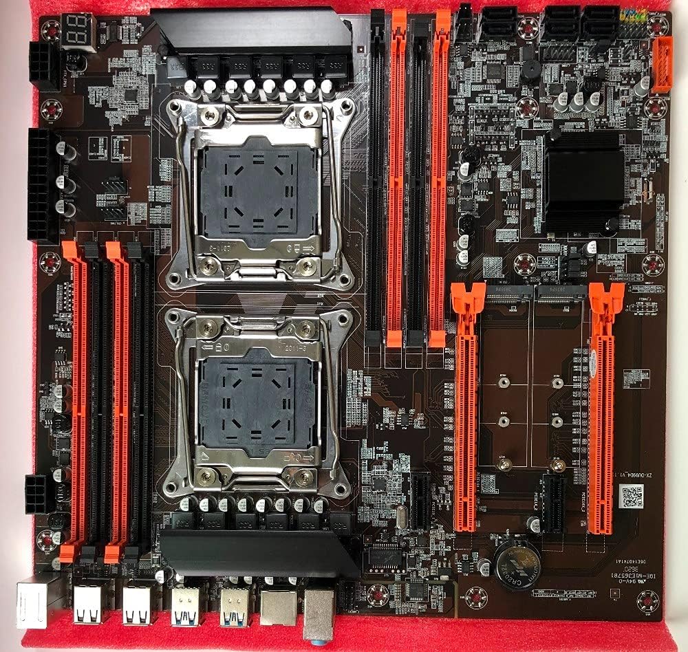 Another angled view of Atermiter X99 Dual CPU Motherboard