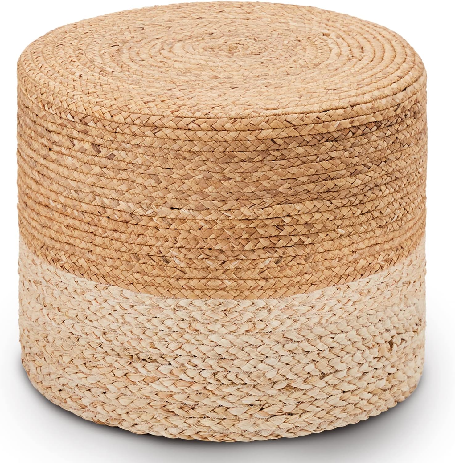Amazon.com: Wimarsbon 2Pcs Pouf Ottomans, Natural Seagrass Foot Stool ...