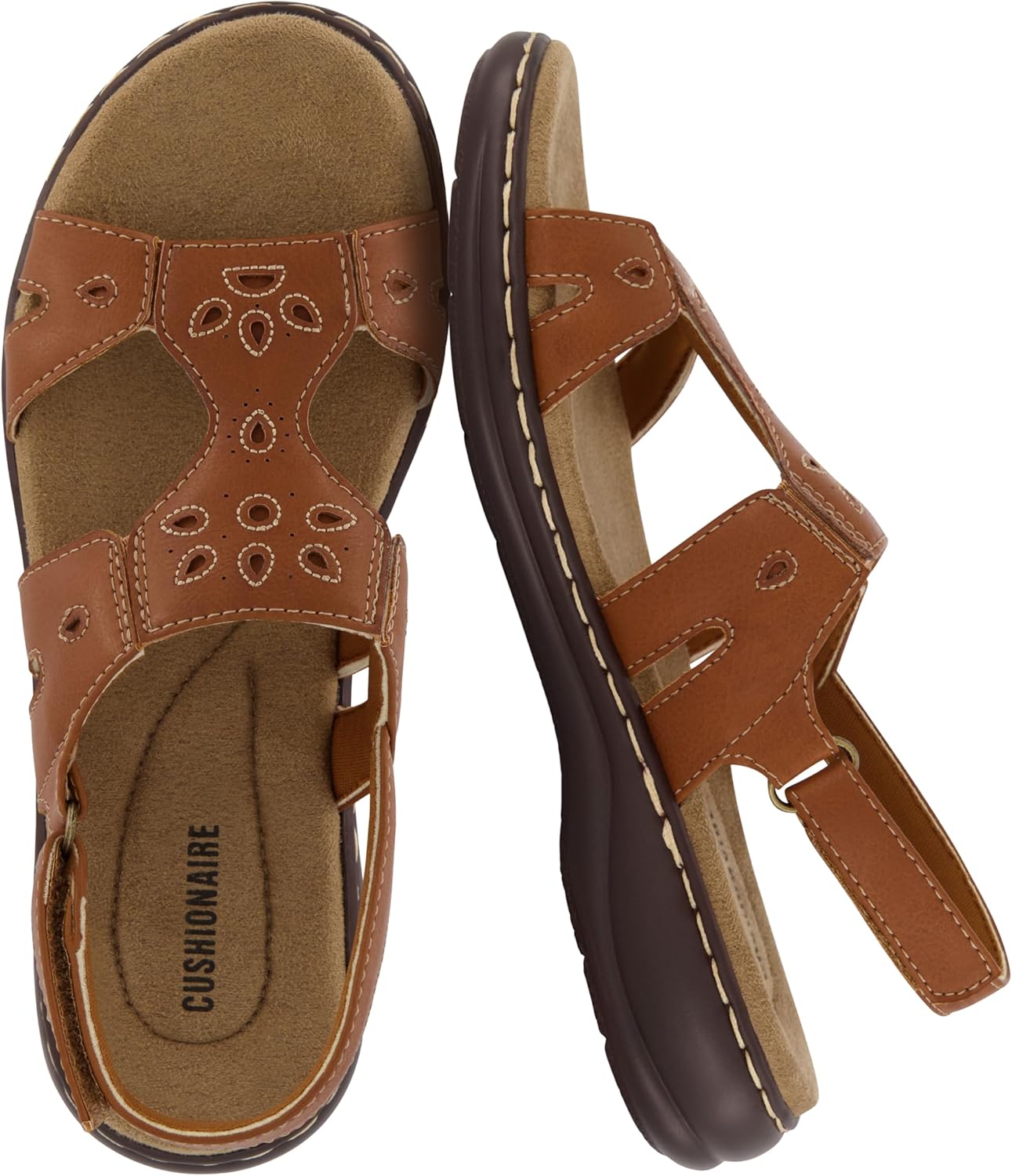 CUSHIONAIRE Women's Briar comfort sandal +Comfort Foam