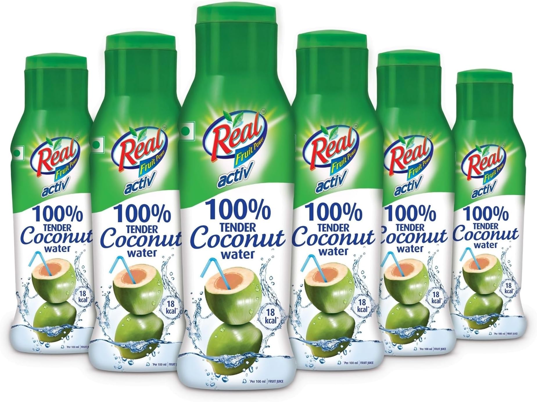 Real Activ 100% Tender Coconut Water โ No Added Sugars โ 200ml (Pack of 6)