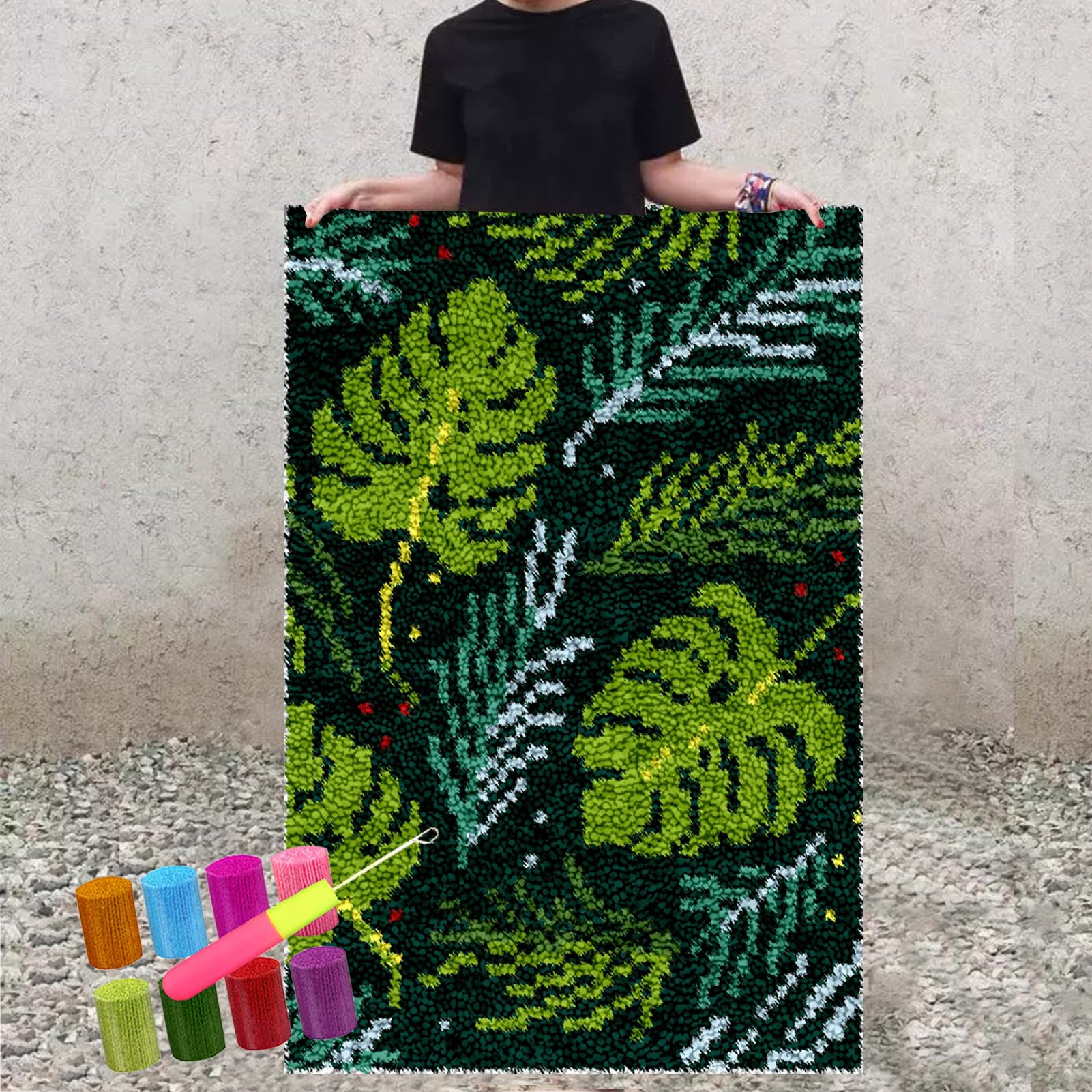 80 x 115 cm zestawy dywanów z haczykiem zatrzaskowym, zestaw do produkcji dywaników, zestawy do haftu krzyżykowego, zestaw do robienia gobelinów, zestaw 3D z haczykiem do haftu ręcznego wykonania