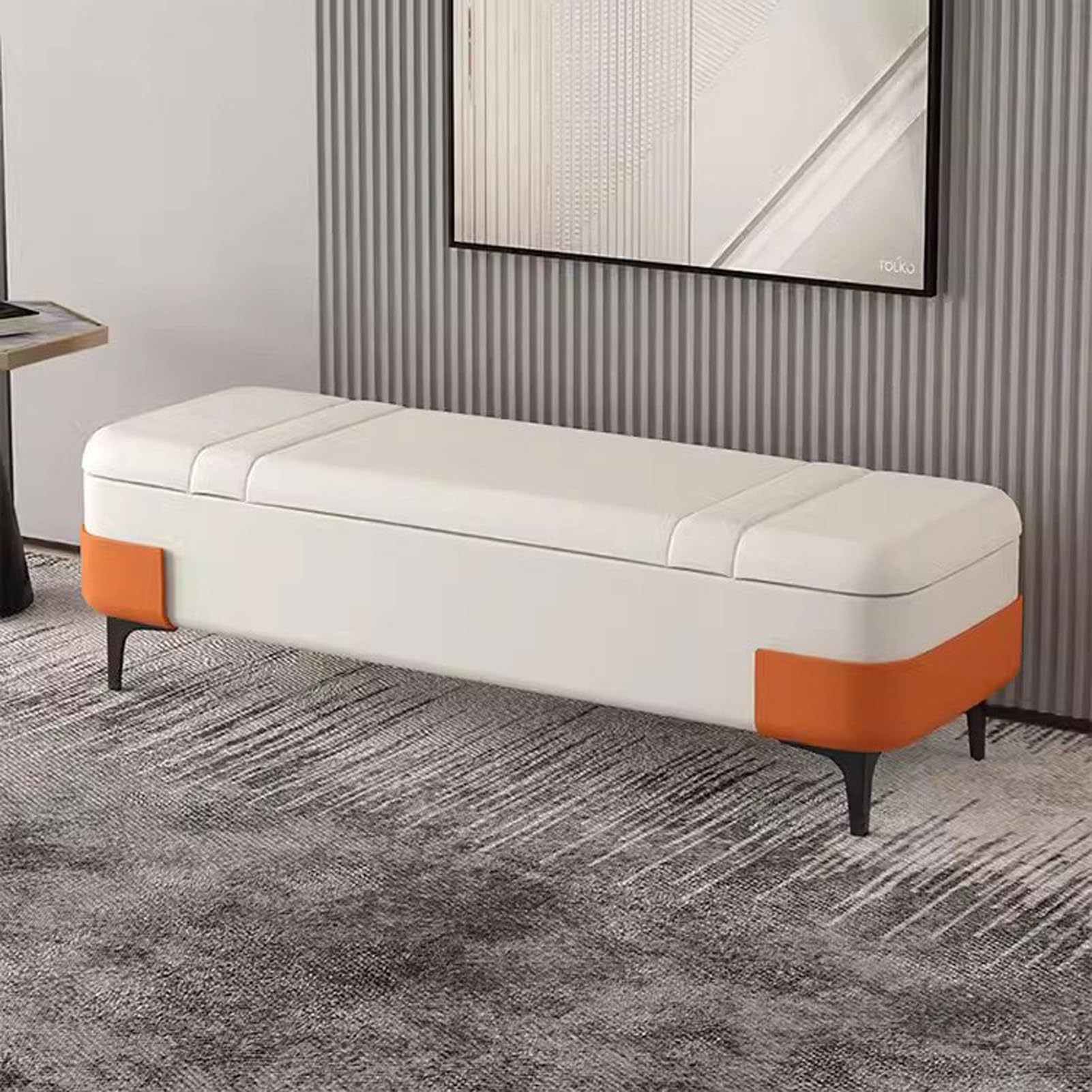 Banc bout de lit en cuir pour organiser une chambre moderne
