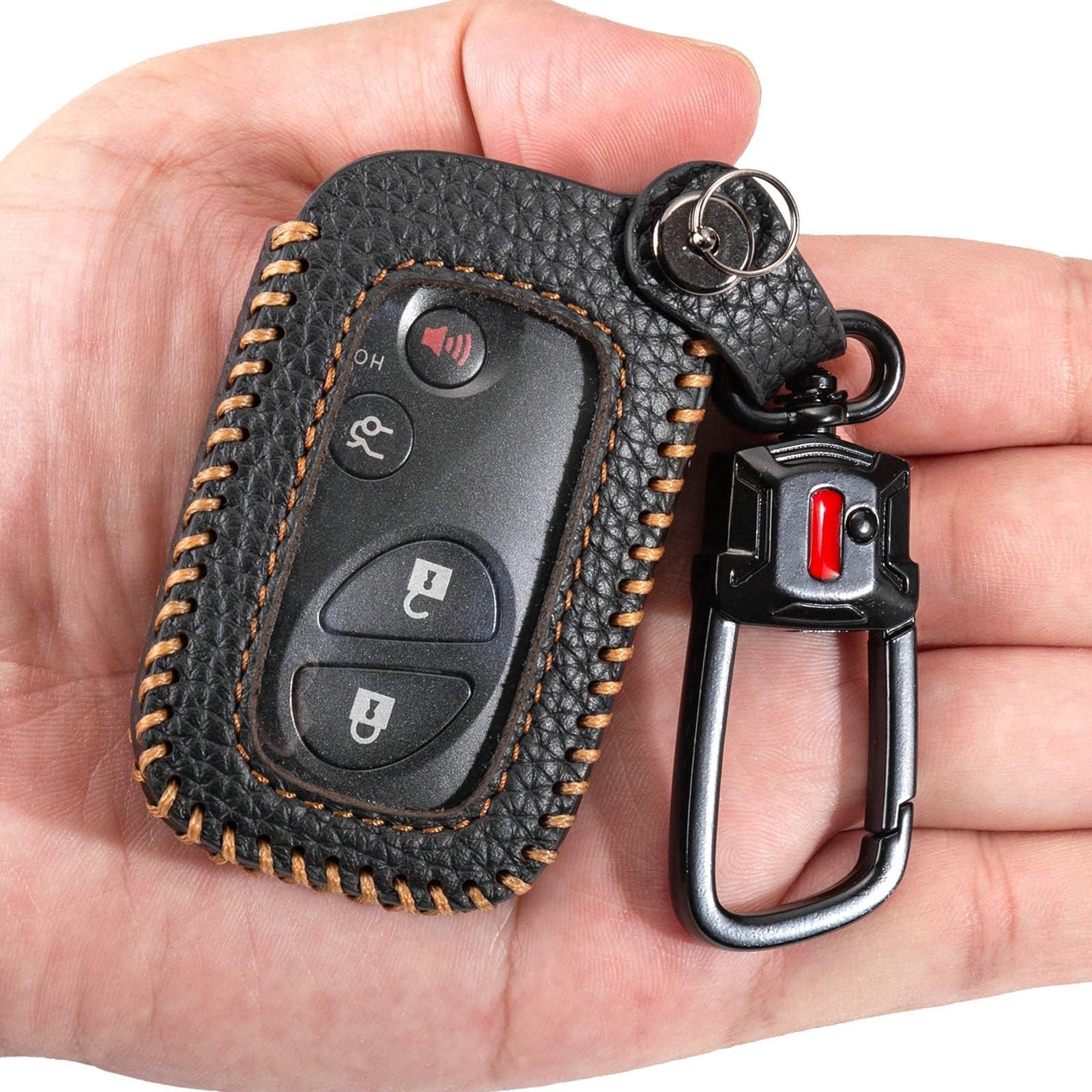 A Pair Black Key Fob Case Cover Jacket Keyless Remote Smart