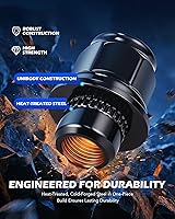 Vista 5 de Orion Motor Tech Tuercas de llanta M12x1.5, tuercas de rueda Mag de 0.472 x 0.059 in compatibles con Toyota Camry RAV4 Highlander Corolla Tacoma
