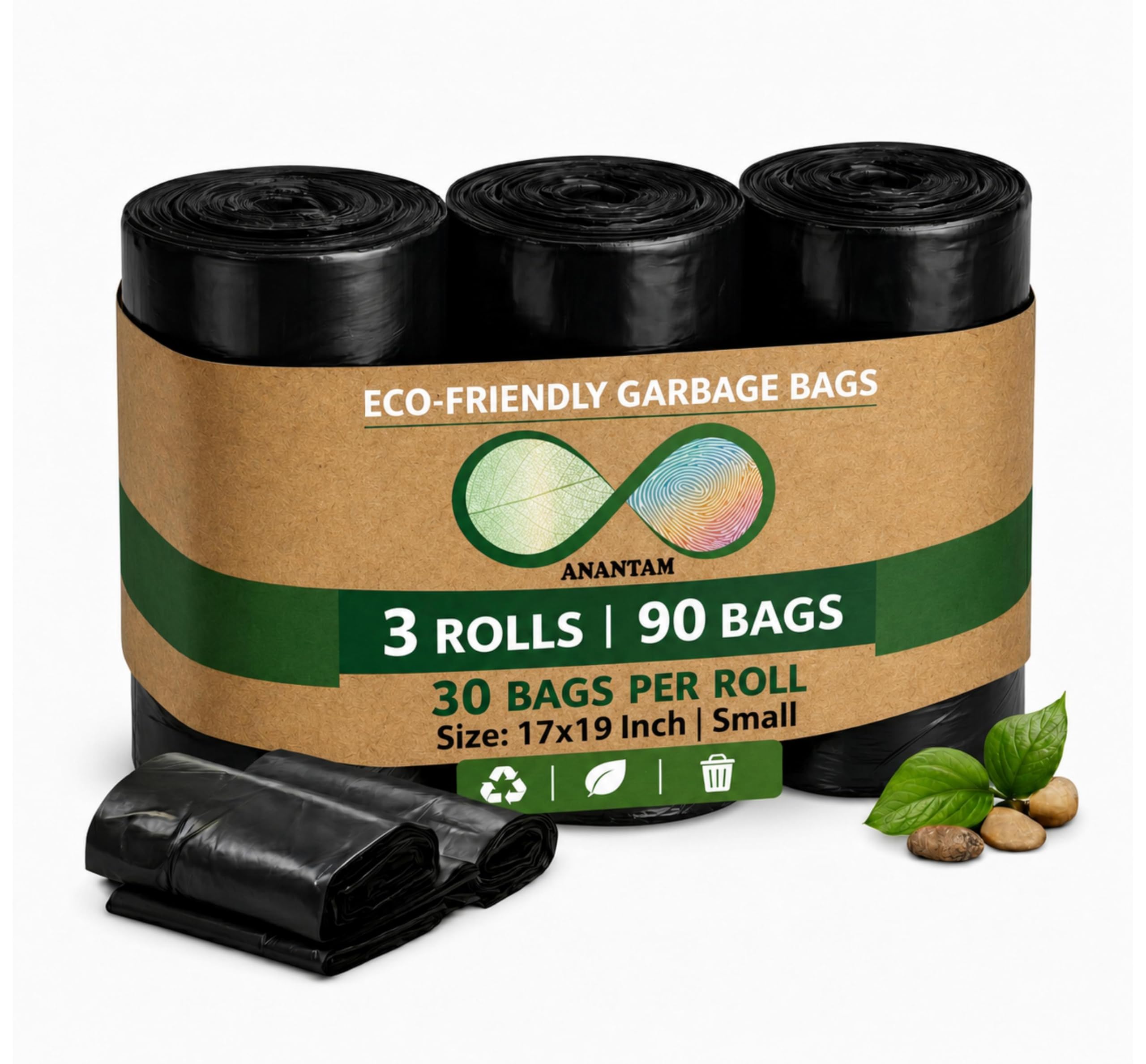 Garbage Bag Small Size 90 Bags (3 Roll, 30 Bags Each) | 17 x 19 Inches | Trash/Dustbin/Waste Bag | Dustbin Cover | Durable, Leak-Proof, No Smell | For Dry & Wet Waste-image-27