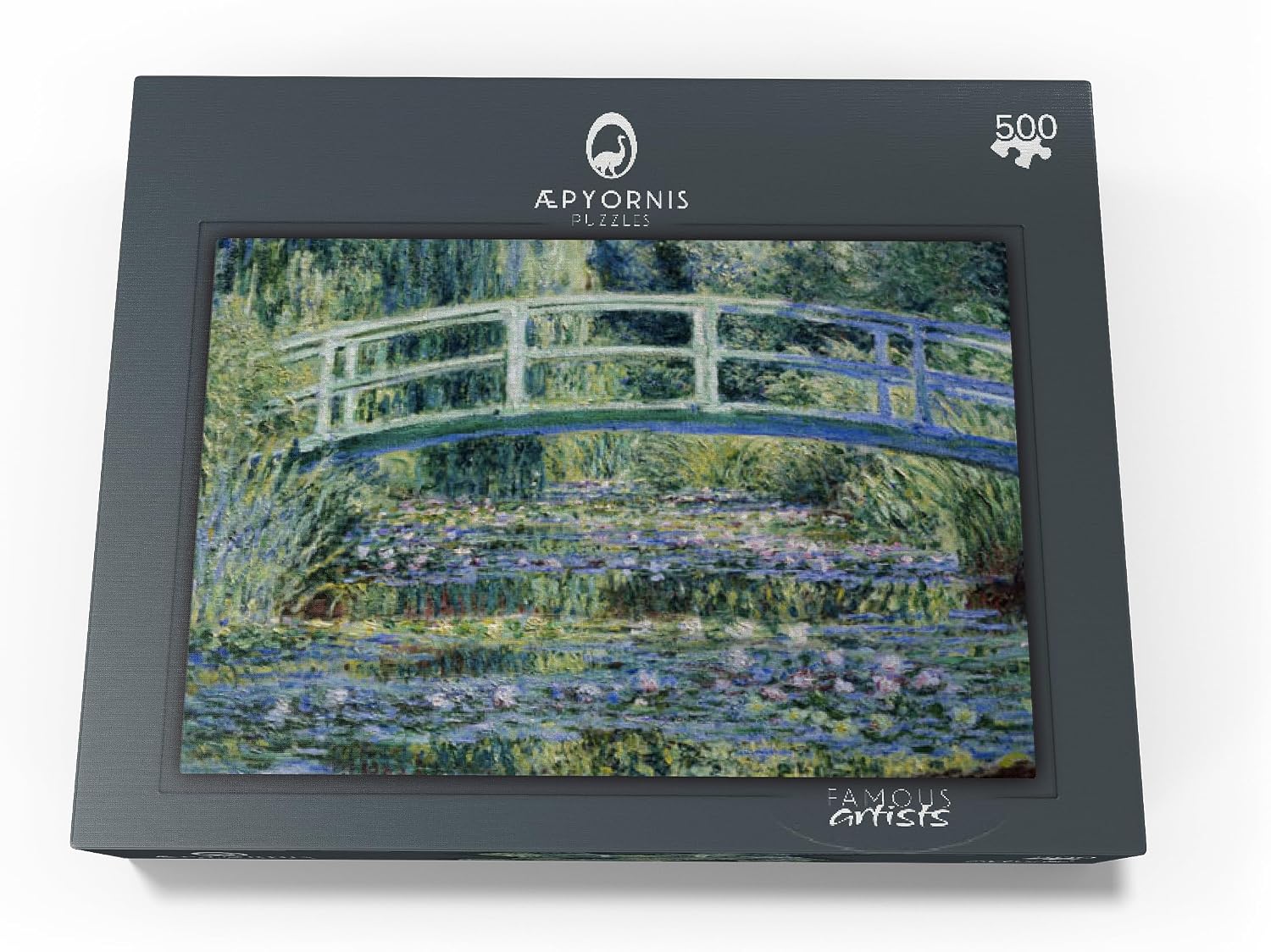 MyPuzzle Claude Monets Water Lilies and Japanese Bridge 1899 - Premium 500 Piece Jigsaw Puzzle for Adults