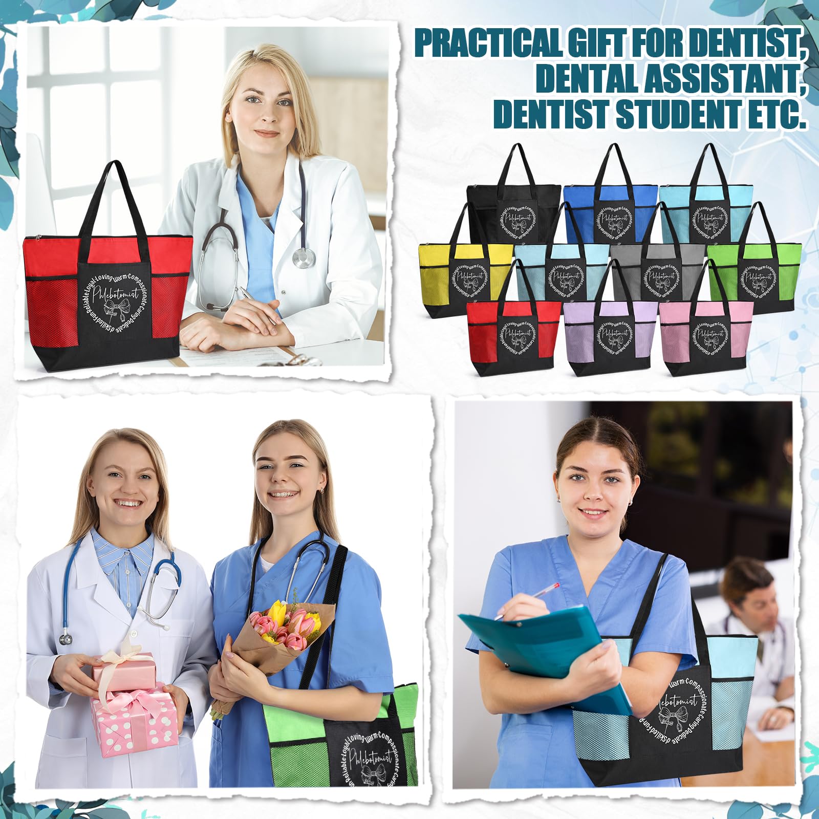Phlebotomist Recognition Gifts Bulk Phlebotomist Technician Tote Bag Essentials Thank You Gifts for Nurse Week
