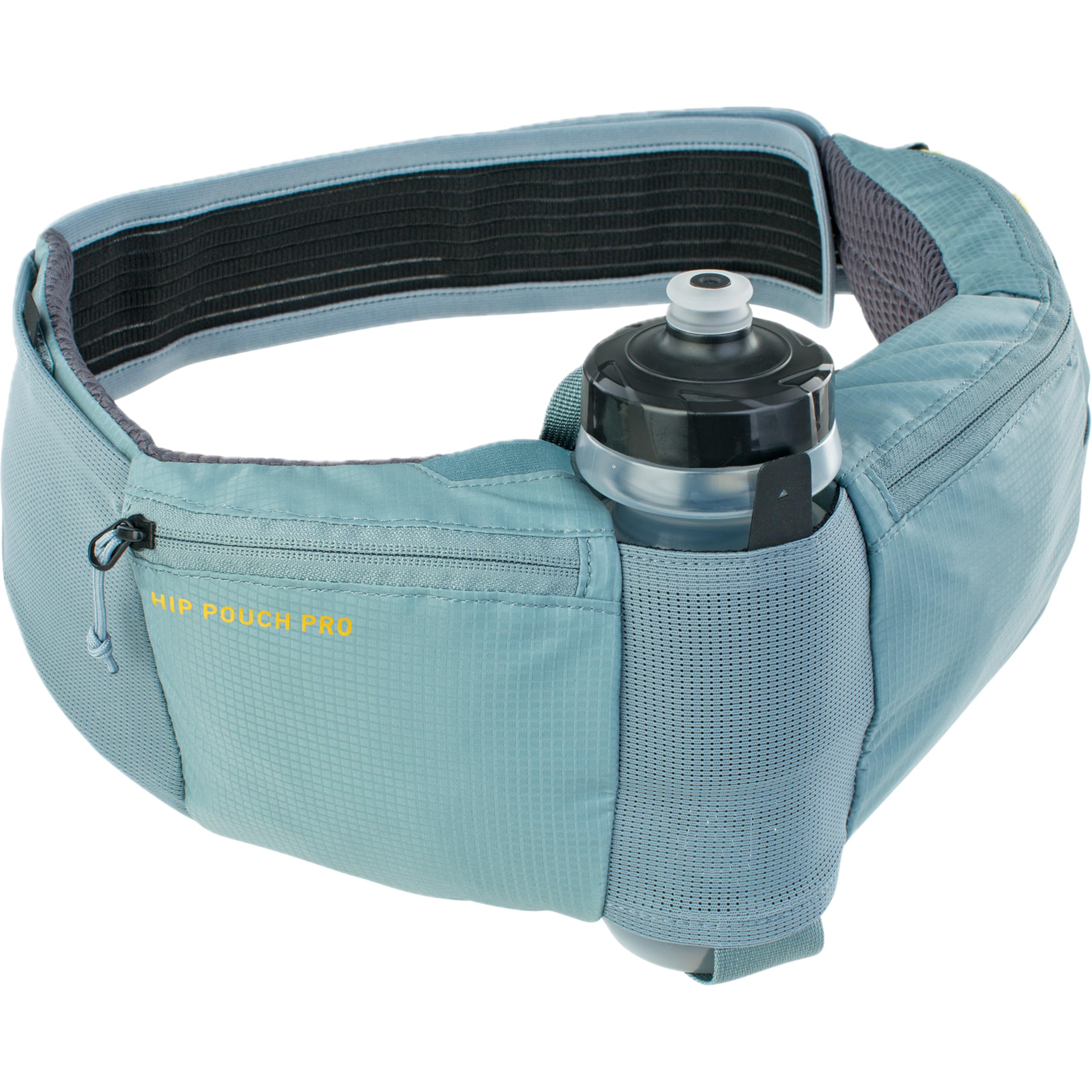 EVOC Hip Pouch Pro Sacoche Ventrale Sacoche Ventrale pour Les randonnées à vélo et Les sentiers (capacité de 1,5l, y Compris 550 ML Drink Bottle, 2 Poches de Ceinture Ventrale), Gris Acier