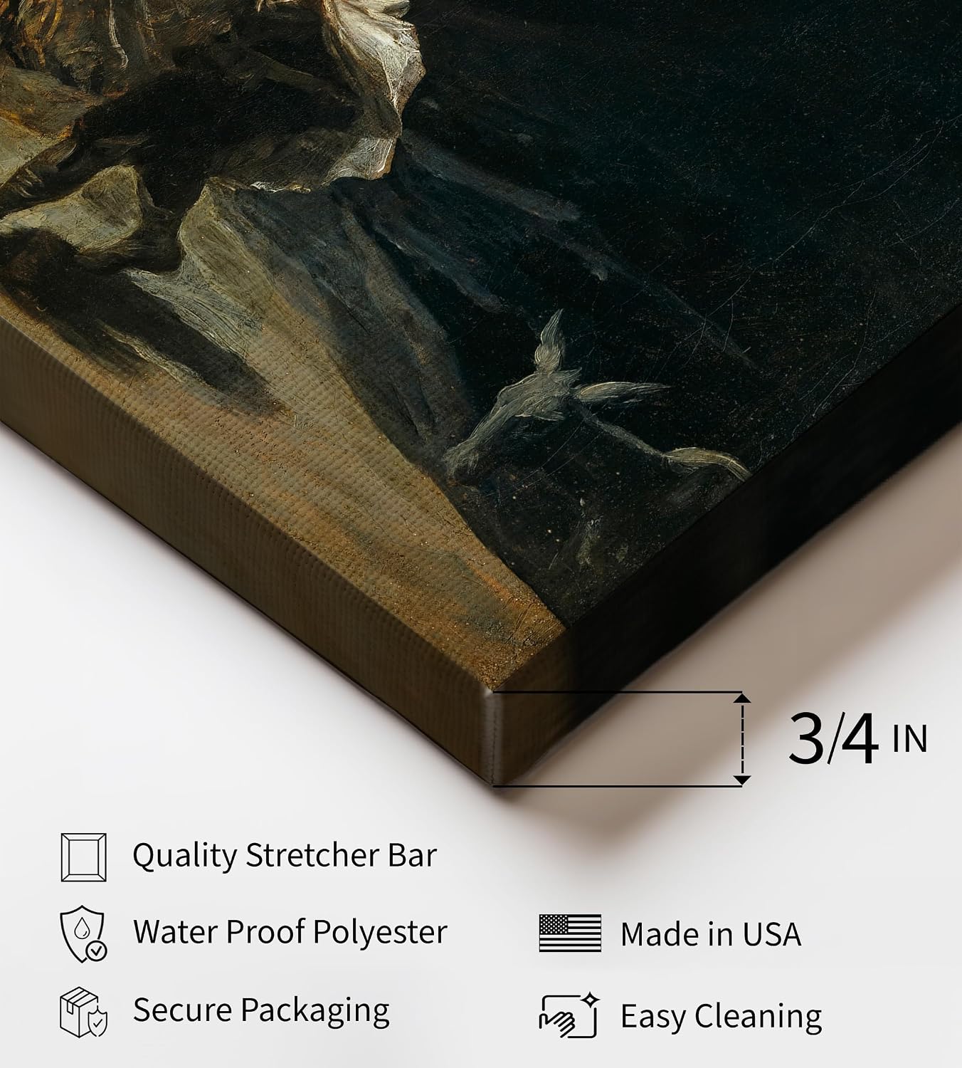 Poster Master Vintage Witchcraft Canvas - Witches' Flight Painting Print - Occult & Magical Ritual Art - Gift for Men, Women - Gothic Wall Decor for Bedroom, Living Room - 8x10 STRETCHED Canvas