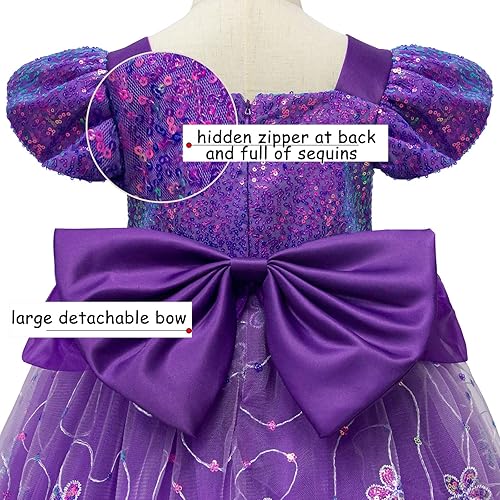 Miniatura 3 de VORLITS Disfraz de princesa de hadas con manga voladora para niñas disfraz de Halloween fiesta de Navidad