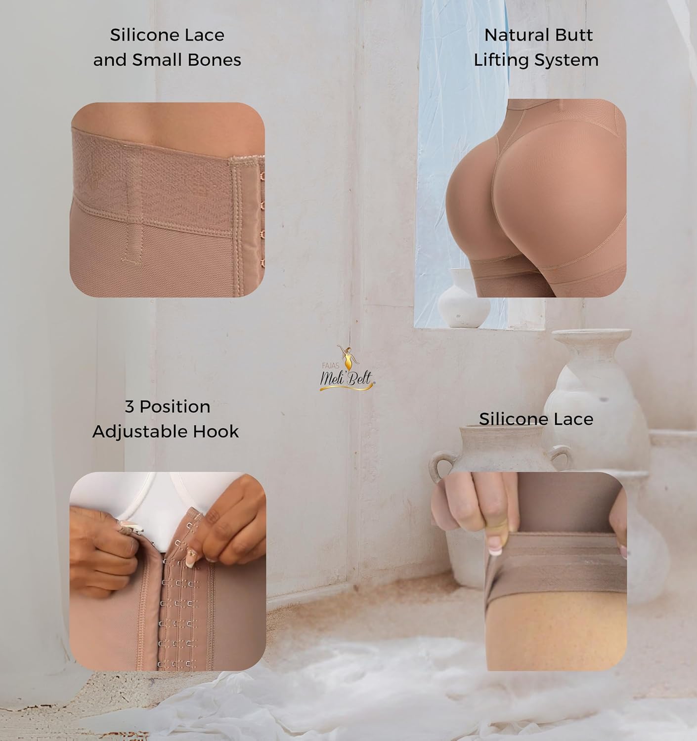 Melibelt 2022 Fajas Colombianas Moldeadoras – Shapewear Tummy Control Faja Body Shaper Shapewear Bodysuit for Women - Image 4