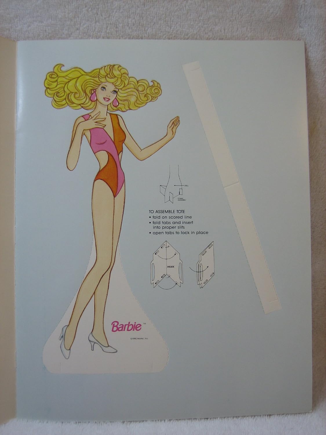 Barbie Paper Doll Book w Wedding, Skating, Western & More Fun Fashions! (1990)