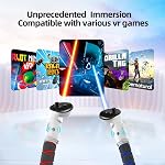 AMVR Handle Attachments Compatible with Meta/Oculus Quest 3 Controller Accessories, Controller Extension Grips for VR Game Gorilla Tag Long Arms Sticks,Beat Saber Handle(Not for Charging Dock)