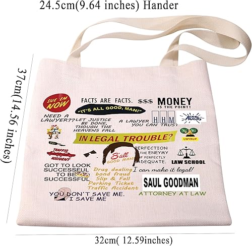 Miniatura 2 de PXTIDY Abogado Saul Programa de TV Regalo en problemas legales Bolso de hombro Abogado Saul Mercancía Tote Bag Regalos