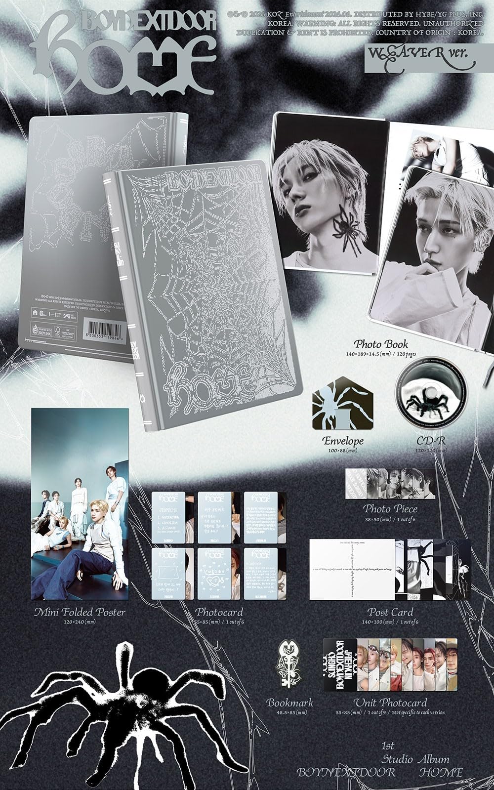 BOYNEXTDOOR HOME [Photobook 3 Ver Set] 1er álbum de estudio