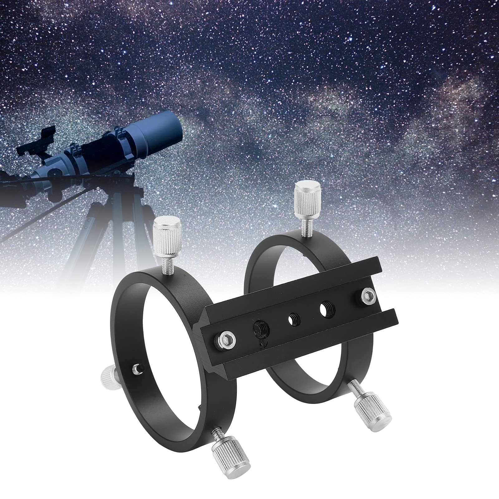 Anillo De Alcance Guía Para Telescopio, Diámetro Interior De 43-70 Mm, Soporte De Anillo De Montaje De Alcance De Guía Ajustable Buscadores De Estrellas Para Telescopio Con Diámetro Interior