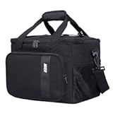 MIER Mens Lunchbox for Work Insulated 24 Cans&sol;15L Large Lunch Bags Leakproof Adult Women Lunch Box Coolers for Travel Beach Picnic Office&comma; Black