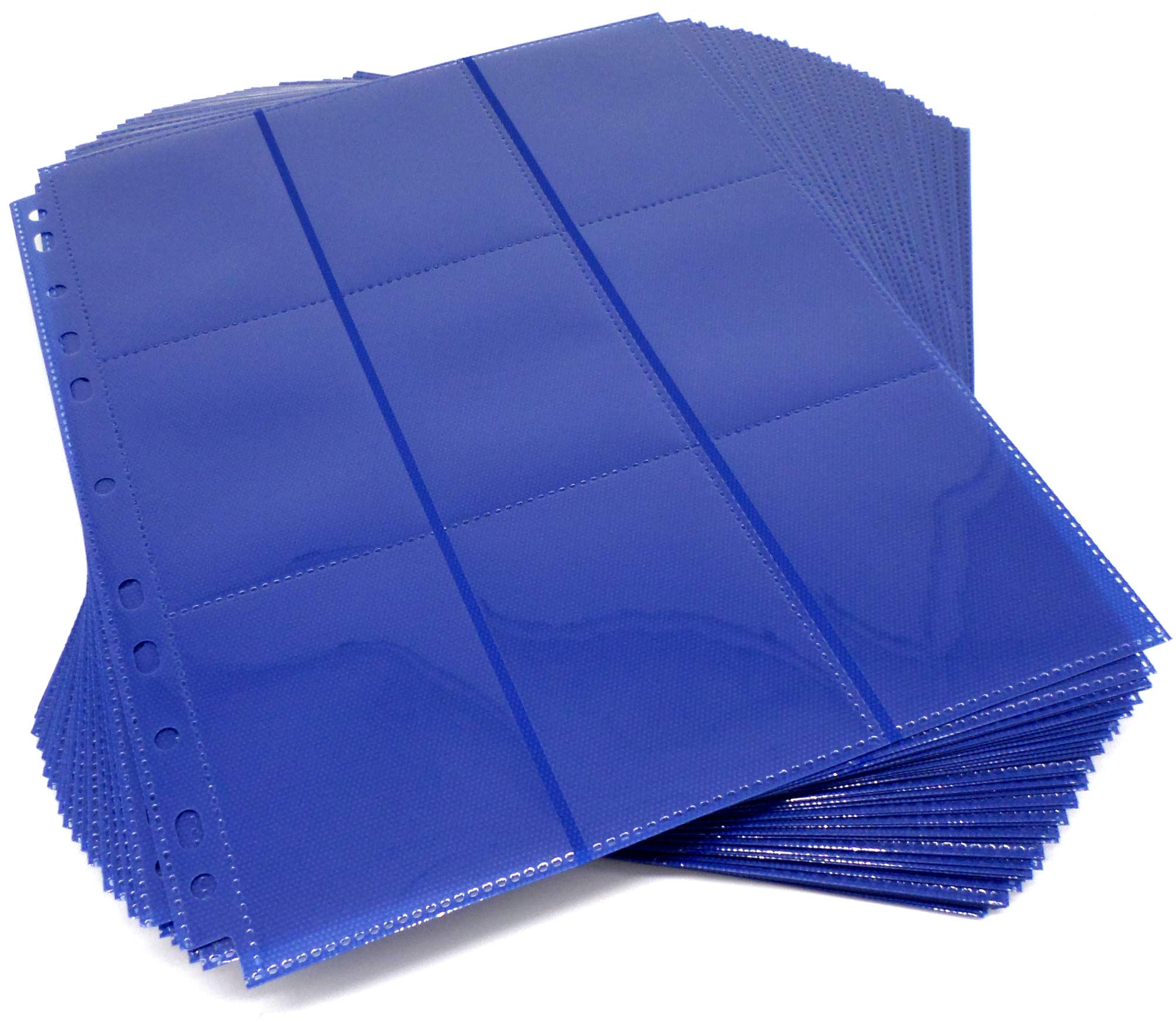 docsmagic.de 50 18-Pocket Pages Dark Blue - Sideloading - 11 Holes - MTG PKM YGO