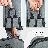 Vista 6 de MUZNOTE Estuche para guitarra bajo, mochila para guitarra eléctrica, suave acolchado de 0.45 pulgadas, ligero, con bolsillos (gris)