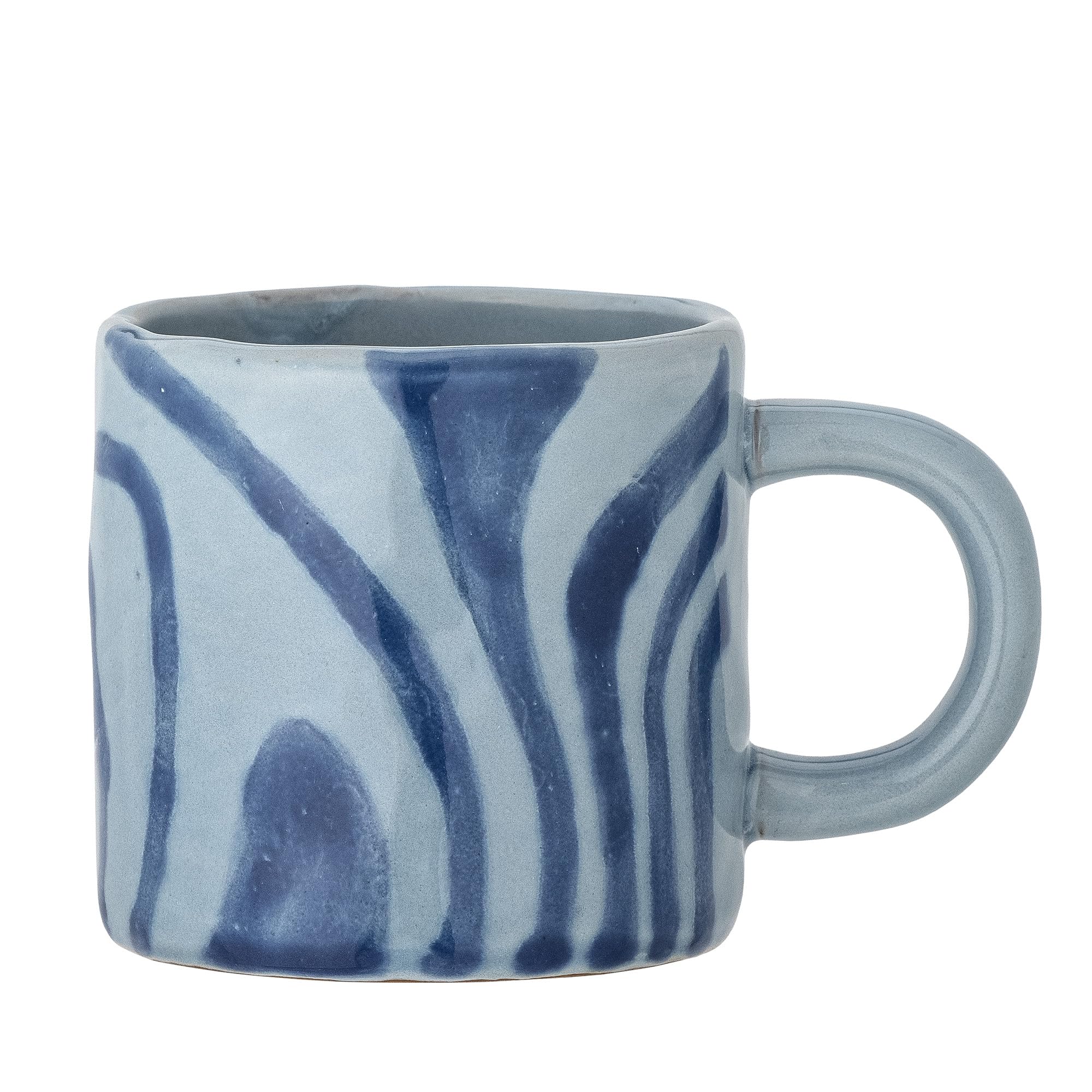 Bloomingville Becher NINKA Blau 250 ml Kaffeebecher Keramik, Retro-Look