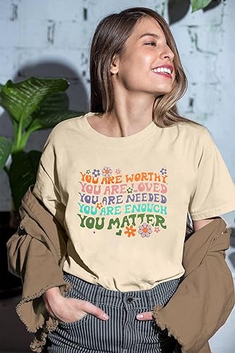 Miniatura 2 de Camiseta con texto en inglés You Matter para mujer, camiseta inspiradora para la concienciación sobre la salud mental