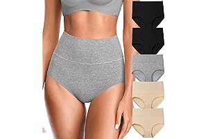 Tummy Control Panties for Women - High Waisted Full Coverage Cotton Underwear