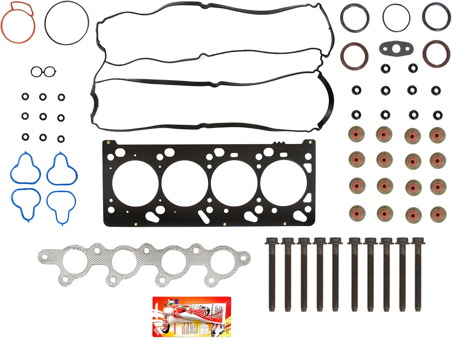 Compatible With Ford Focus 2.0 Zetec VIN-3 DOHC L4 Head Gasket Set Head Bolts