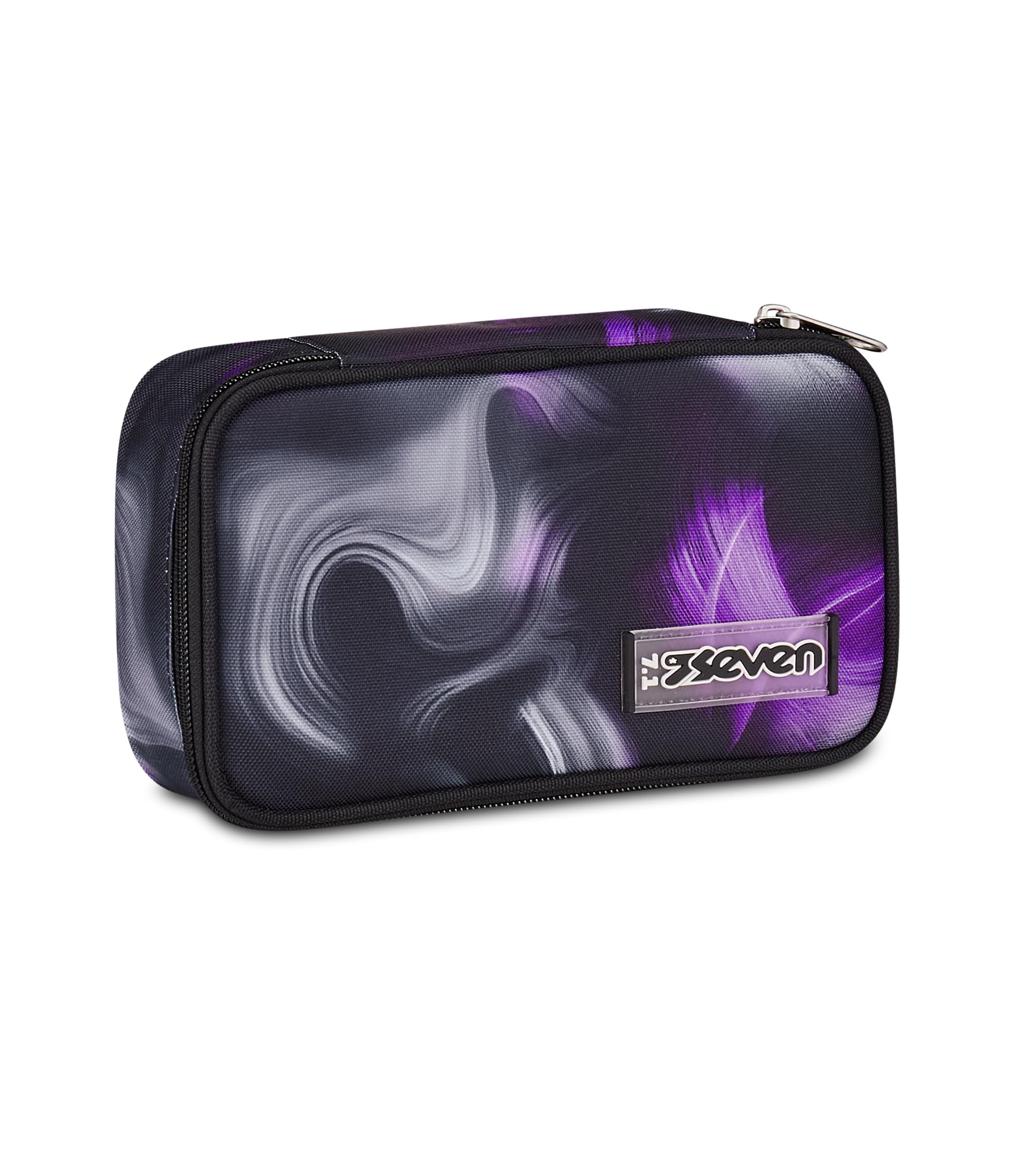 Seven Astuccio Scuola Quick Case FREETHINK, Nero, Portapenne Rettangolare Attrezzato, Spazioso, 45 pezzi, Completo di matite, Penne e colori, Scuola elementare e media, Bambina, Ragazza, Tempo libero