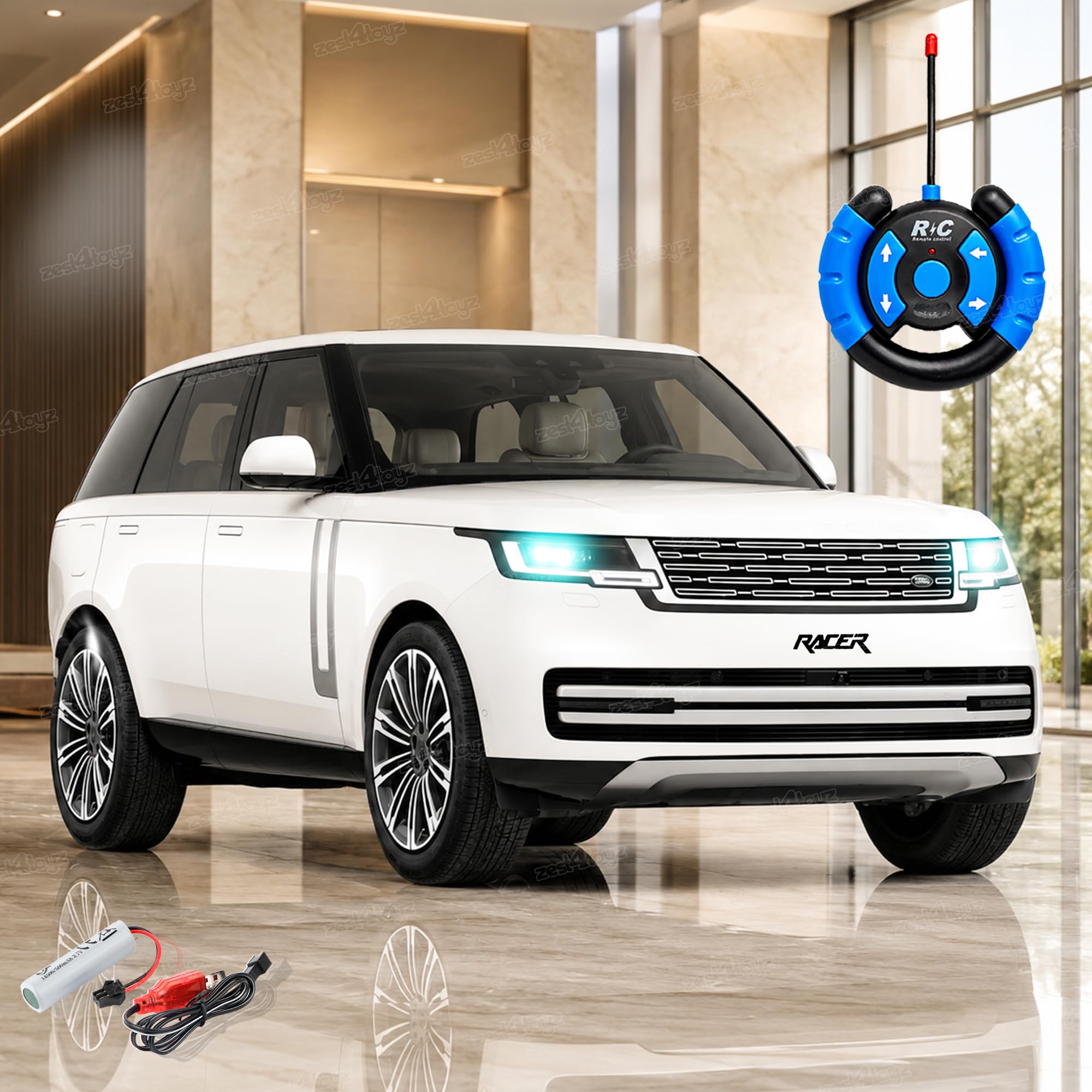 Zest 4 Toyz Remote Control Car Toy for Kids Adults| 1:16 Scale SUV with Realistic Interior | Rechargeable | USB Charging Cable | High Speed Racing Drift RC Car with LED Lights & Sound | Birthday Gift-image-34