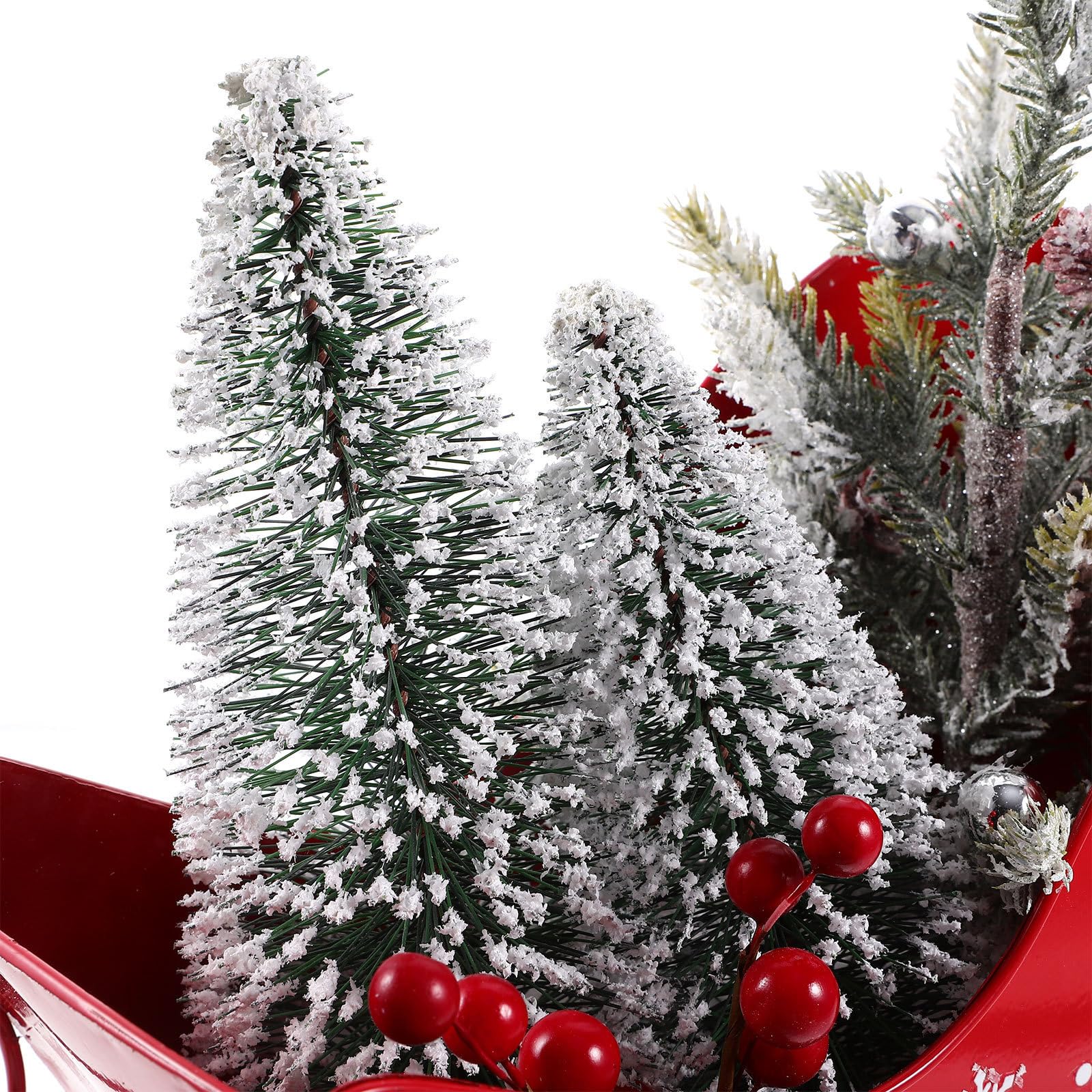 Beavorty Festlicher Weihnachtsdekoration Schlitten aus PVC und Eisen Klassische Tischdekoration und Foto Requisite für Weihnachtsfeier und Party Dekor