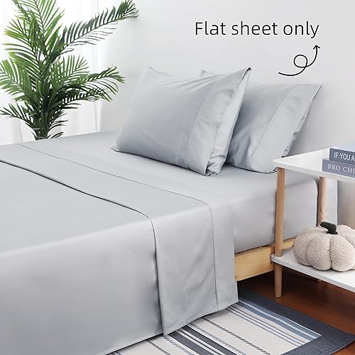 Miniatura 6 de Sábana encimera de tamaño matrimonial, 400 hilos, 100% algodón egipcio, sábana encimera  resistente a las arrugas, la decoloración y las manchas