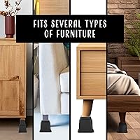 Vista 5 de HOLDN' STORAGE Elevadores de cama ajustables y elevadores de muebles, elevador de cama apilable de 3, 5 u 8 pulgadas, juego de 4 elevadores de cama