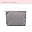PAZIMIIK Makeup Bag Large Zipper Corduroy Make Up Pouch for Purse Travel Canvas Cosmetic Organizer for Women Brush Storage,Grey