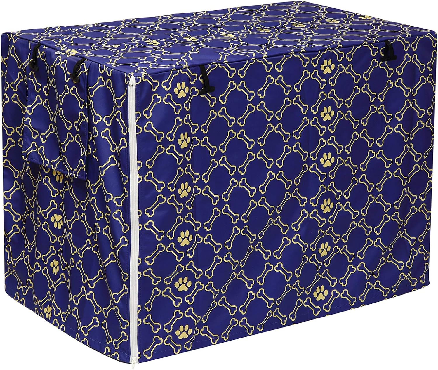 Polyester Dog Crate Cover - Durable Windproof Pet Kennel Cover Provided for Wire Crate Indoor Outdoor Protection - Cover only - 36inch-Blue