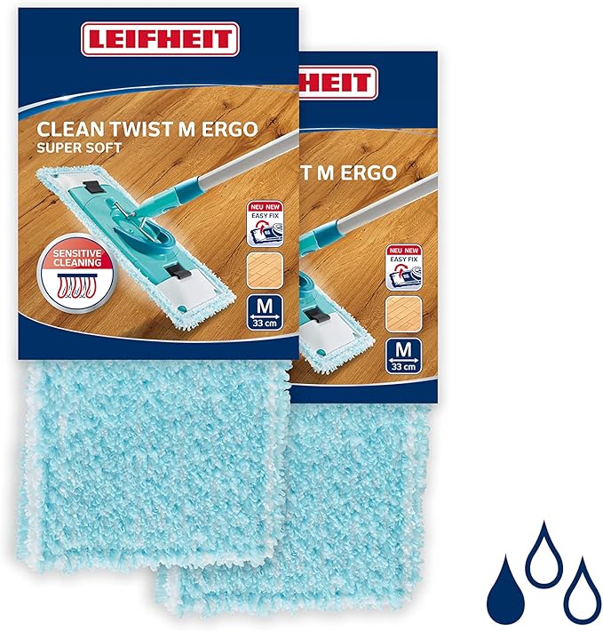 Tête De Rechange Pour Serpillière Leifheit Classic - En Microfibre (polyester) - Pour Sols Durs