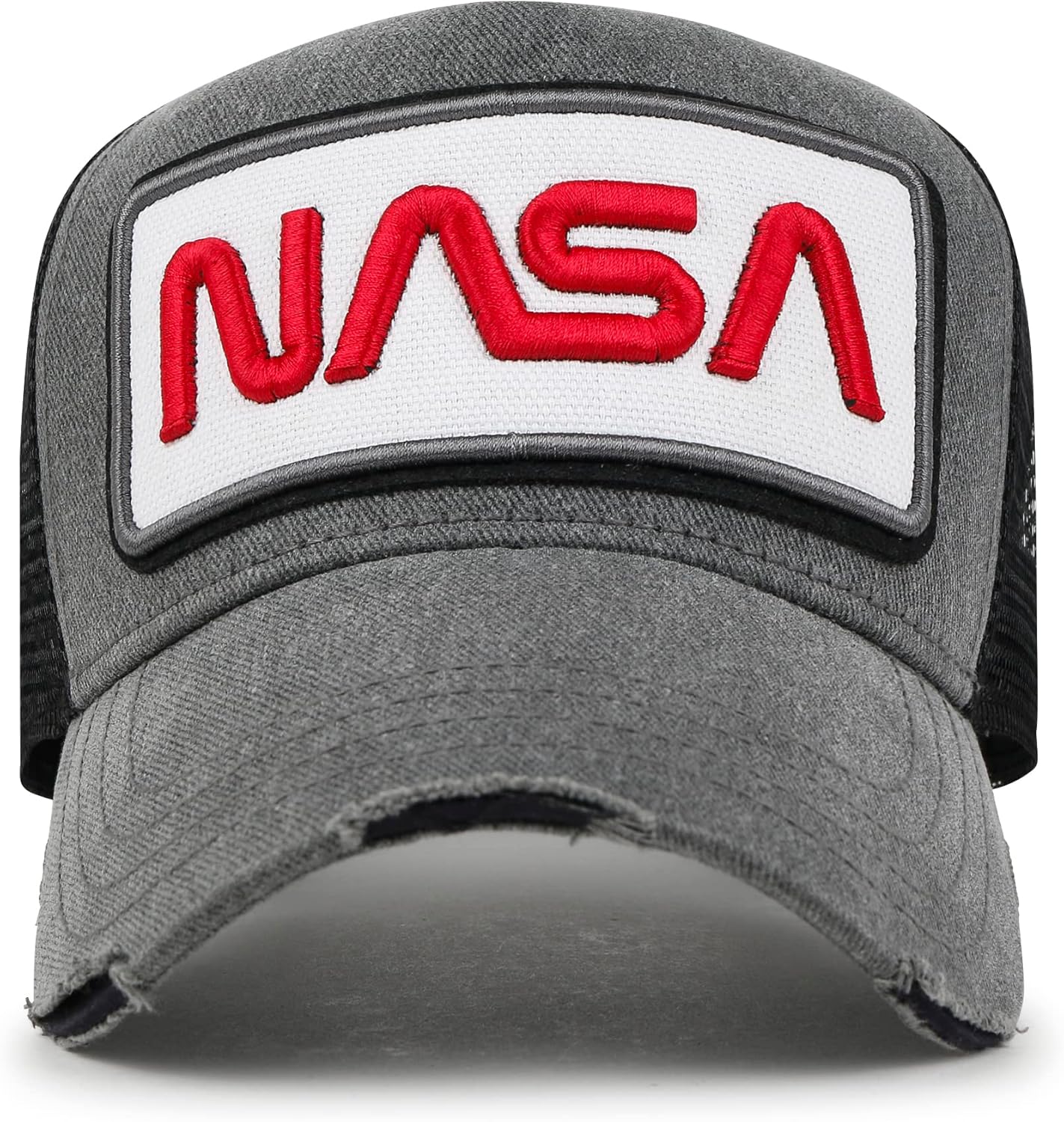 ililily Premium NASA Worm Logo Embroidery Structured Baseball Cap