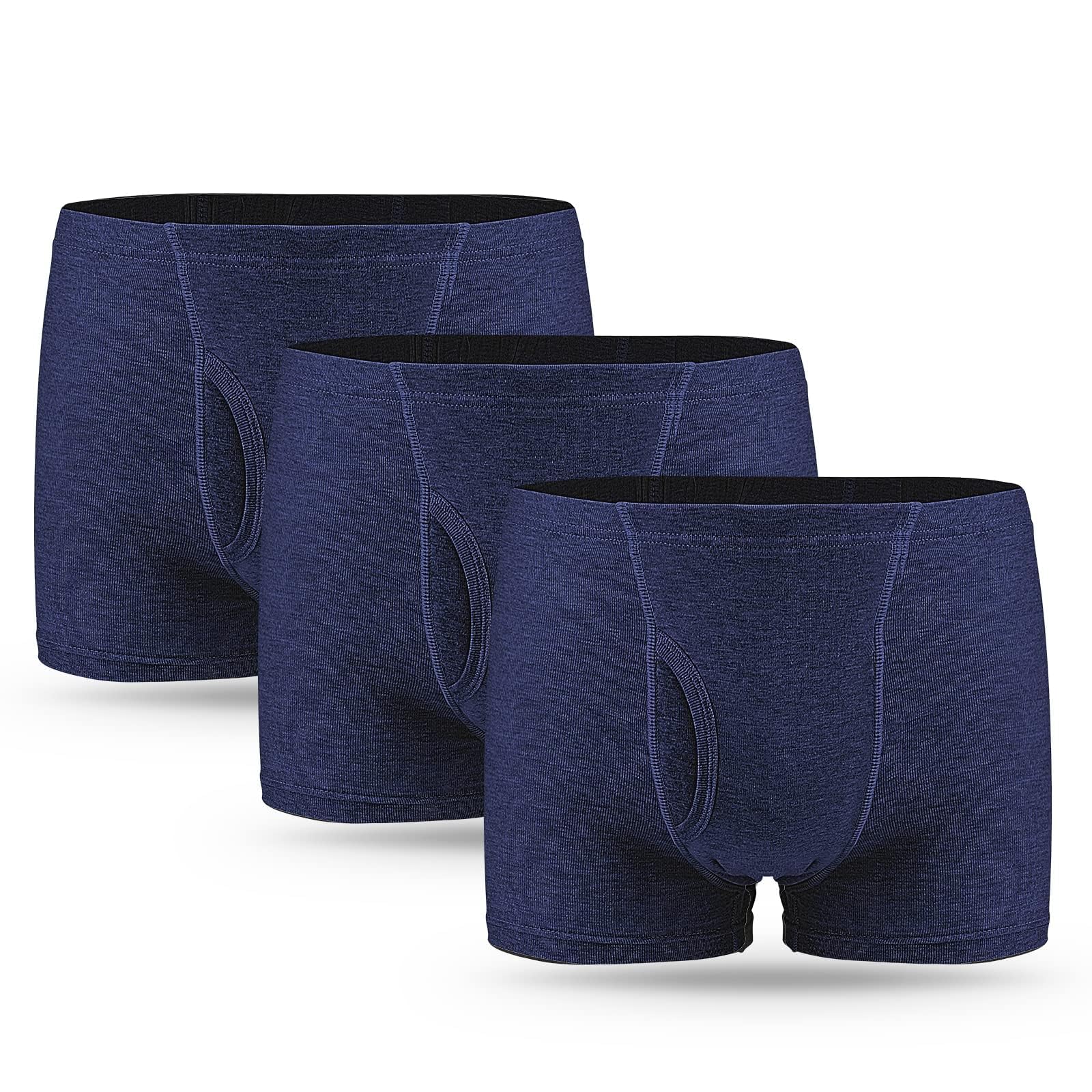 FAMI HELPER 3er Pack Inkontinenz Pants Männer, Waschbare Herren-Boxershorts aus Baumwolle mit 250 ml saugfähiger Einlage Wiederverwendbare saugfähige Unterwäsche für Männer Schwarz Größe 4XL