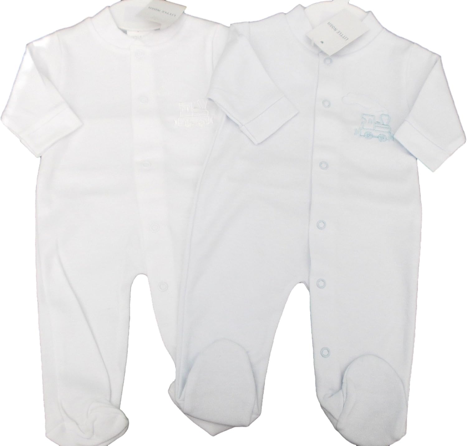 BNWT Tiny Baby Premature Preemie boys Baby cotton train sleepsuit