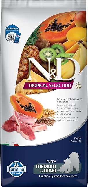 FARMINA ND Dog Puppy Tropical Selection Med Maxi Cordero 10K