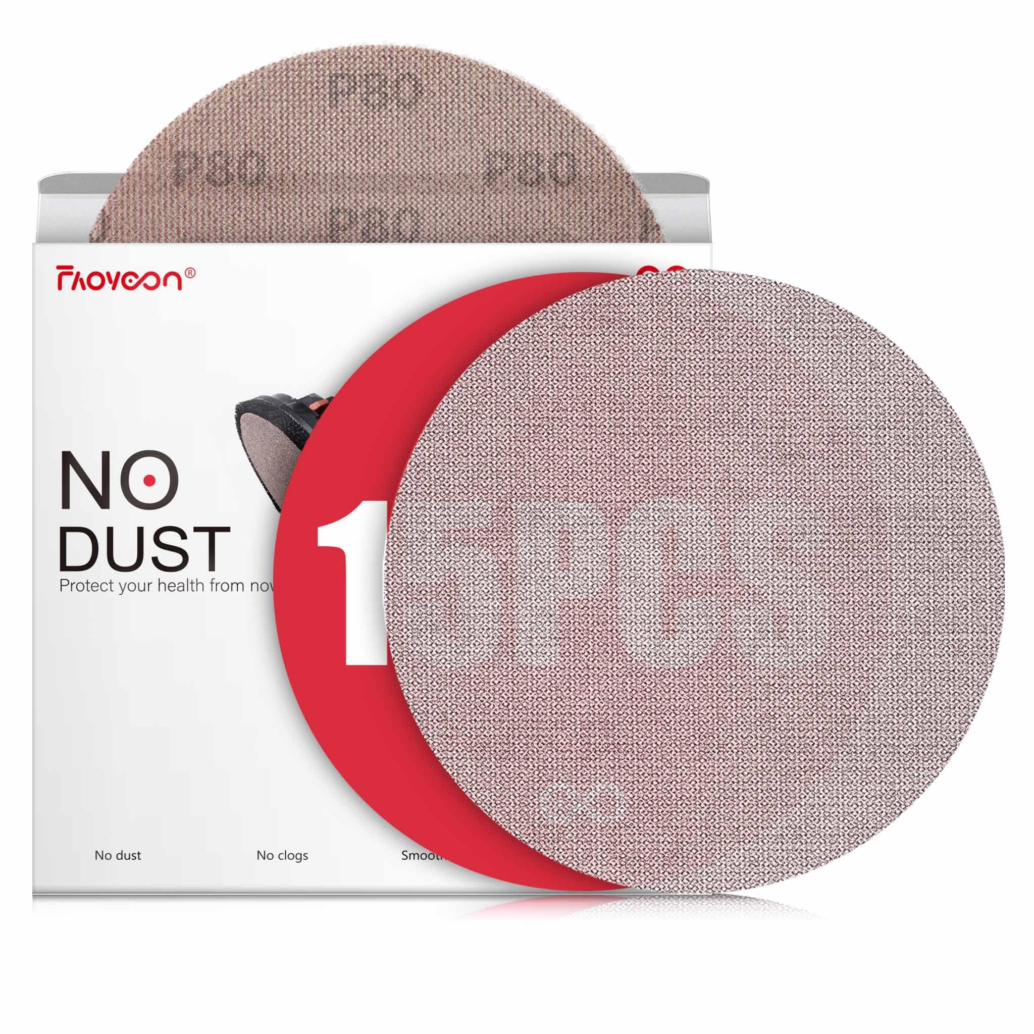 Faoyoon 9 Inch Sanding Disc Drywall Sandpaper, Dust Free Sanding Drywall Sander Pads, 15 Pack 80 Grit