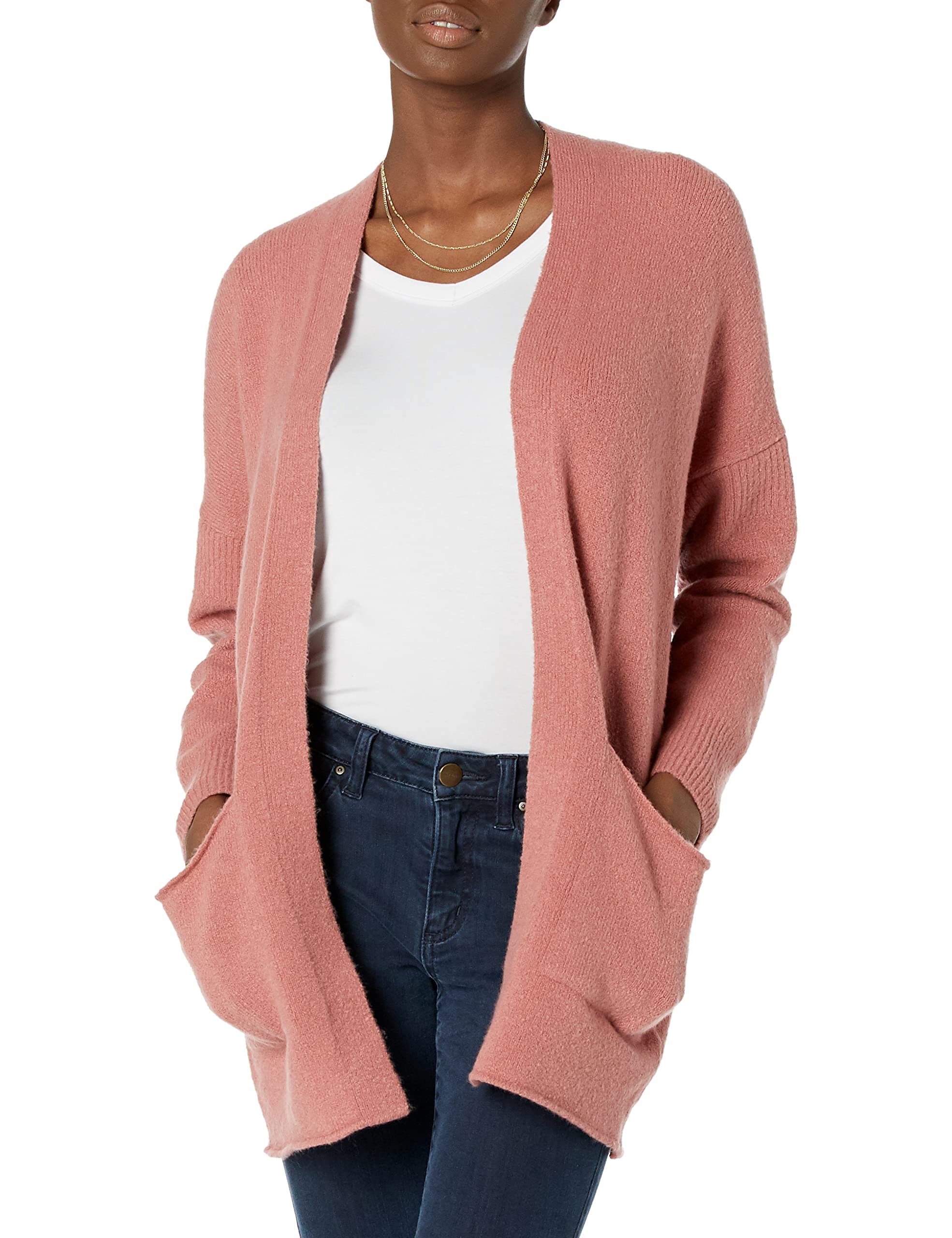 Amazon Brand - Daily Ritual Women's Cozy Boucle Coatigan Sweater