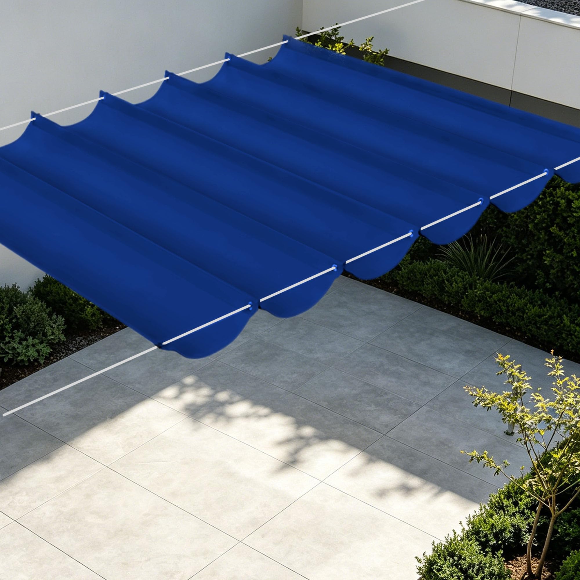 Voiles d'ombrage rétractable grand format contre le soleil de jardin