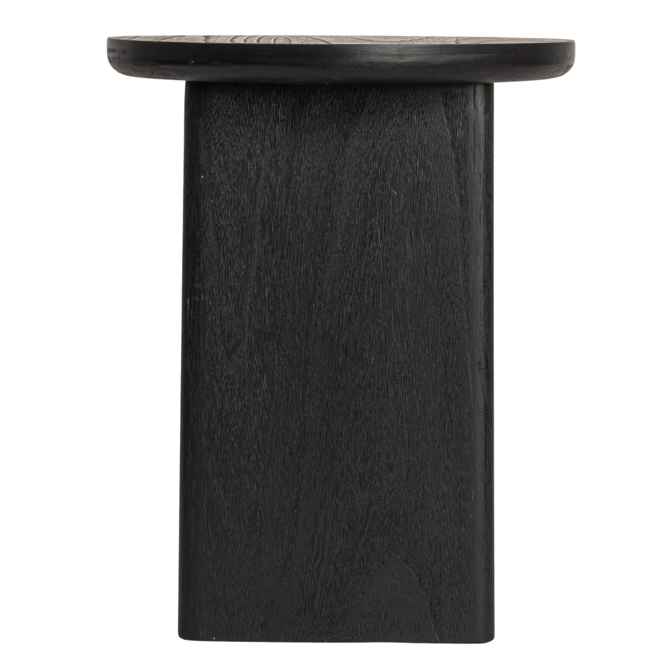 Creative Co-Op Sturdy Firwood Side Table, Black