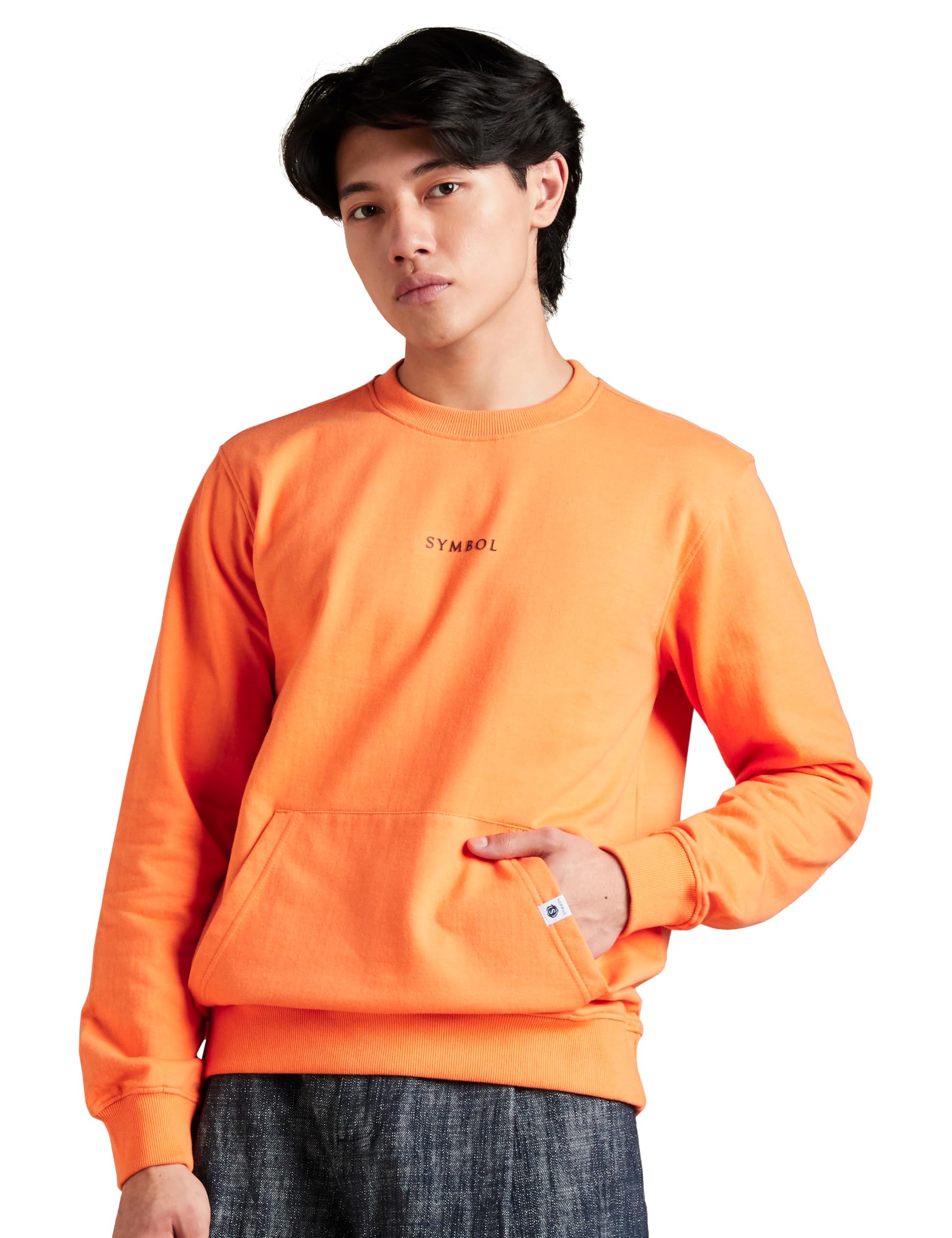 amazon brand - symbol Men Cotton Rich Light Weight Crew Neck Sweatshirt (Regular Fit)-picture-32