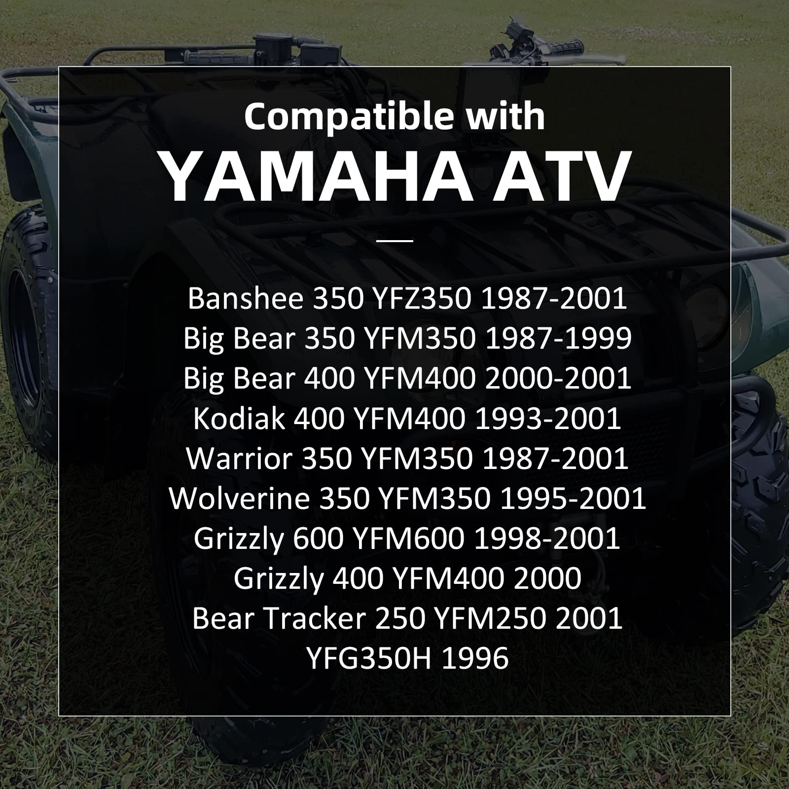 Cyleto Bremsbeläge Für Yamaha YFM 350 Warrior – Vorne & Hinten, Halbmetallisch, 1989-2004
